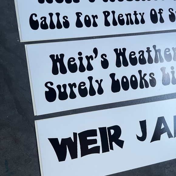 Lot of 4 Bob Weir / Grateful Dead Lyrics bumper stickers - Picture 2 of 8